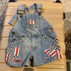 Bugle Boy Blue Star-Spangled Kids Overalls